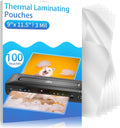 Clear Thermal Laminating Pouches – 9 x 11.5 Inch, 3 mil Thick (100 Pack) – Professional-Grade Lamination Sheets for Documents, Photos & Crafts – Fits 8.5 x 11 Letter Size Paper - [3mil 100 Packs]
