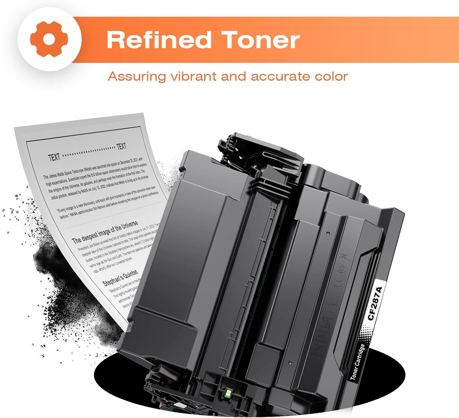 87A CF287A Toner Cartridge Compatible with HP CF287A 87A Toner Cartridge Black for Laserjet Enterprise M506 M506dn M506n M506x M501n M501dn M527f M527dn M527z Printer(2 Pack)