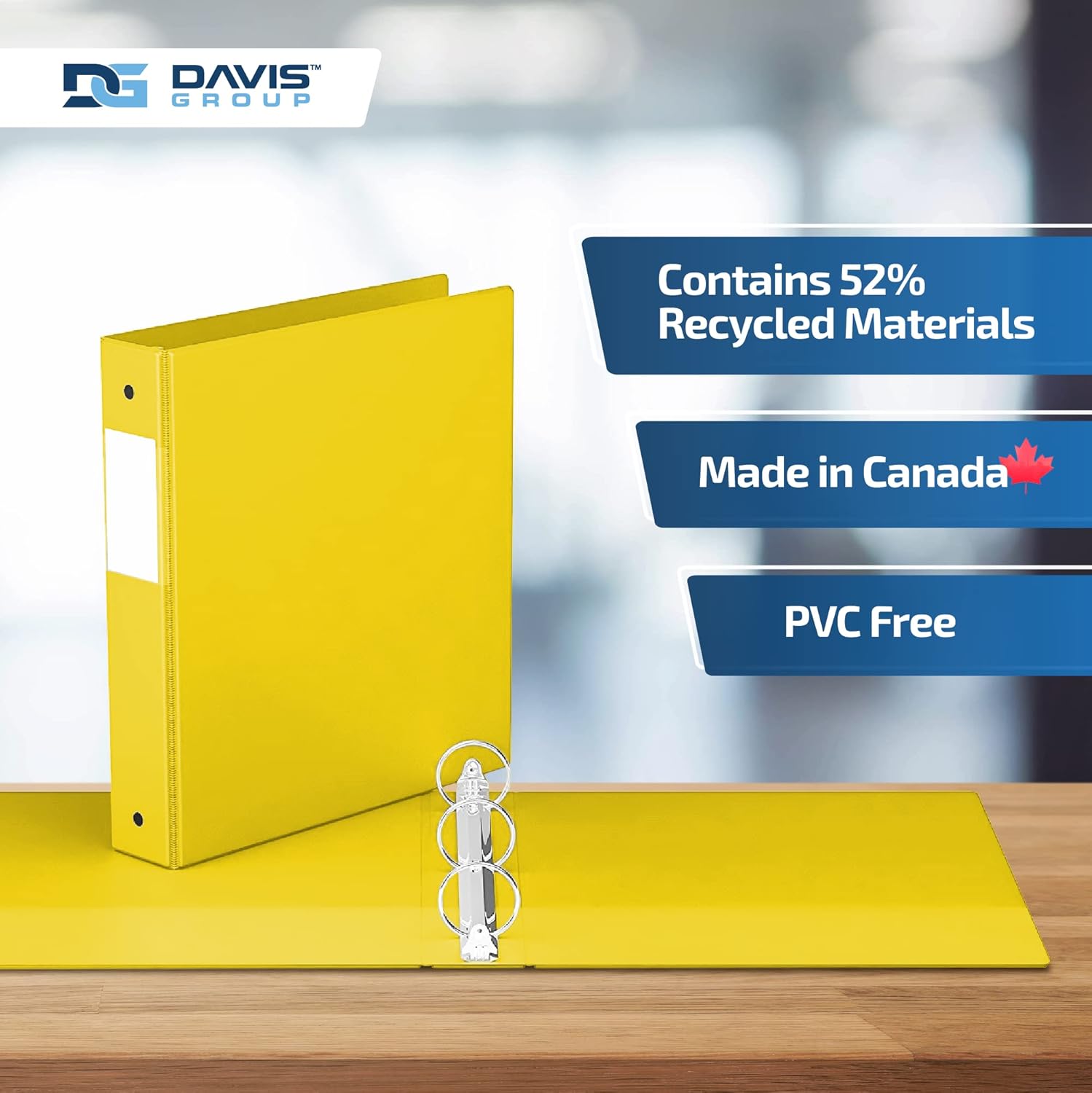 Premium Economy 6-Pack 3-Ring Binders for School or Office, Round-Ring Binders, 1.5 Inch, Yellow