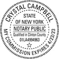 New York Round Notary Stamp | Official State Notary Stamp | Official Seals | Meets State Specifications (New York, Round Stamp)