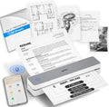 iDPRT Inkless Portable Printer for Travel, 300DPI Wireless Thermal Printer Support 8.5" x 11" US Letter, A4, Small Bluetooth Printers Compatible with iOS, Android Laptop for Home Office Car, Grey