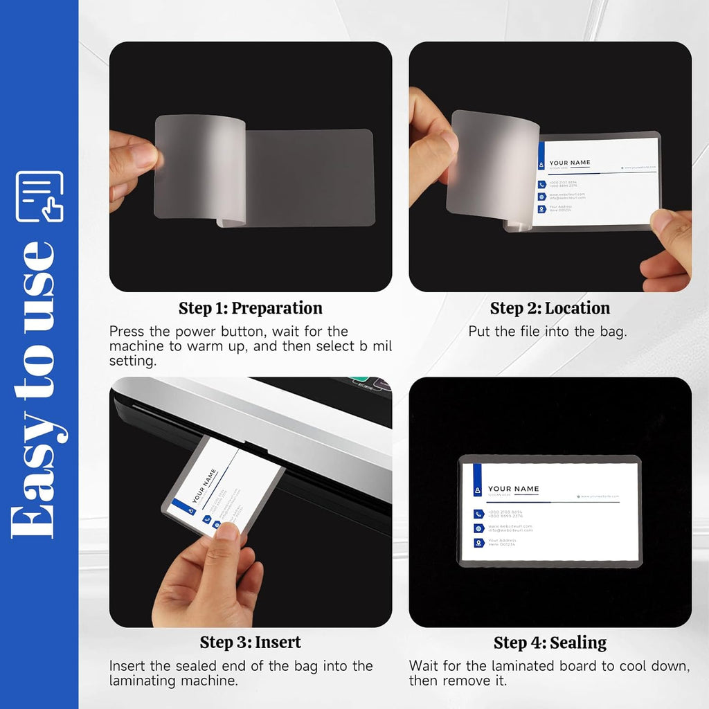 500 Count 2.3x3.7 Inch Thermal Laminating Pouches, 5 Mil, Hold 2x3.5 Inch Business Cards, Clear Card Laminating Pouches Protection for Business Cards Student Cards