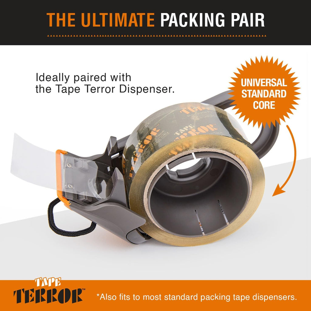 Professional-Grade Clear Packing Tape (6 Rolls) - Heavy Duty Tape for Packing, Moving Boxes, Shipping, Mailing, Storage, and More - Packaging & Shipping Supplies (48mm x 50m per Roll)