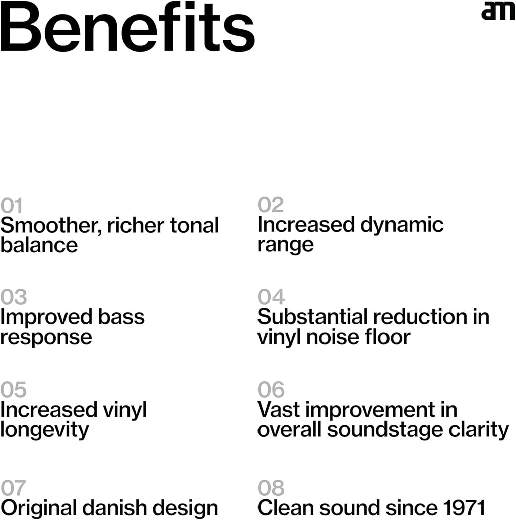 AM Record Cleaner Brush, Ultra Fine Carbon Fibre, Record Anti-Static for Music Lovers, Lifts Dust & Reduces Friction, Record Cleaning Must Have
