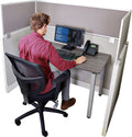 OBEX Acoustical Cubicle Privacy Screen Extender Desk Panel & Office Divider, Add Separation & Block Noise, 12" x 72", Overcast