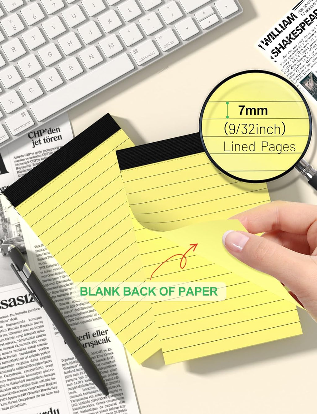 Yellow Note Pads 3x5 Small Notepads 3x5 Memo Pads Small Notebooks 3x5 Writing Pads 3x5 Lined Notepads 10 Pack Small Pads of Paper 3 x 5 Note Paper Pads 3x5 Yellow Pocket Notebook 30 Sheets per Notepad