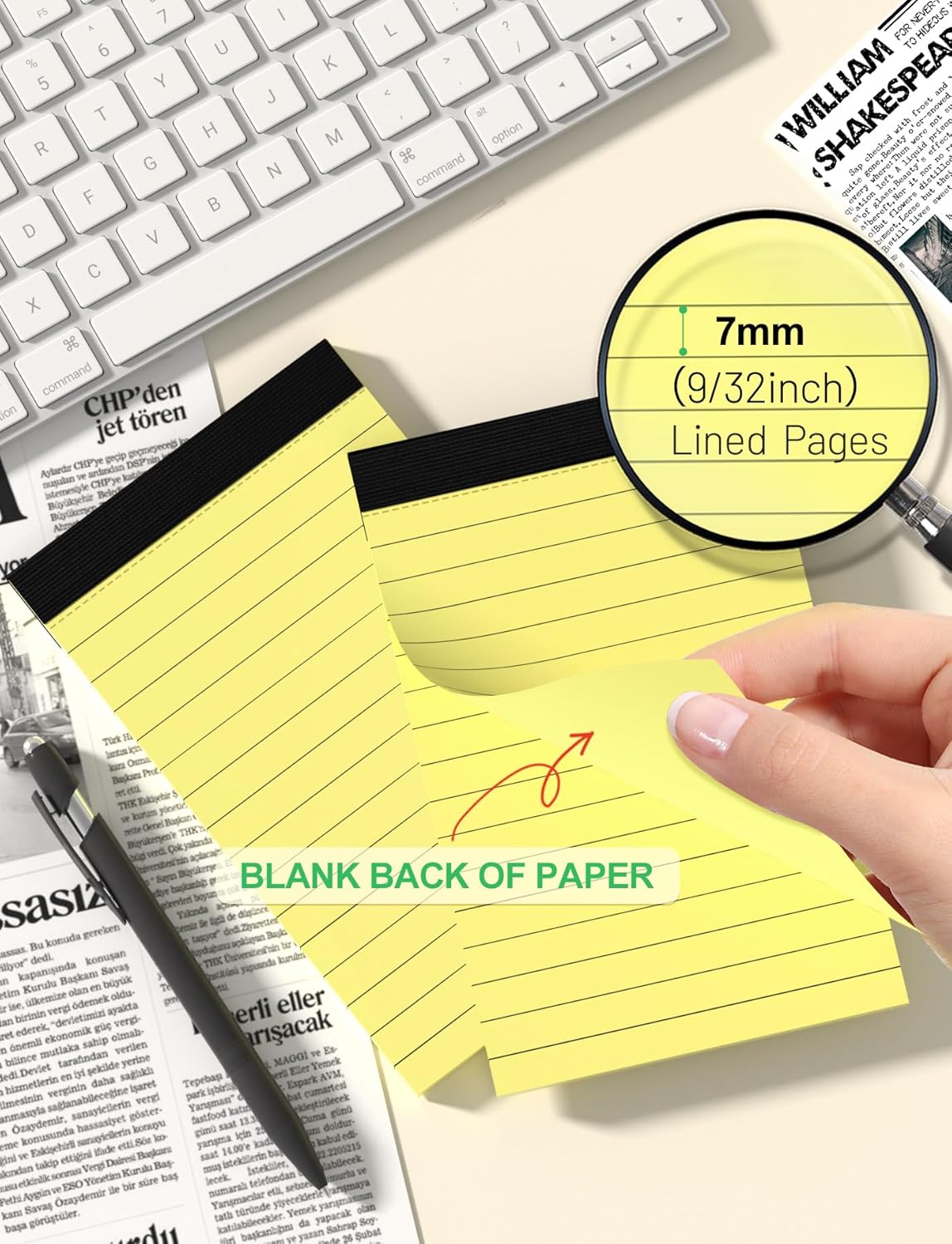 Yellow Note Pads 3x5 Small Notepads 3x5 Memo Pads Small Notebooks 3x5 Writing Pads 3x5 Lined Notepads 10 Pack Small Pads of Paper 3 x 5 Note Paper Pads 3x5 Yellow Pocket Notebook 30 Sheets per Notepad