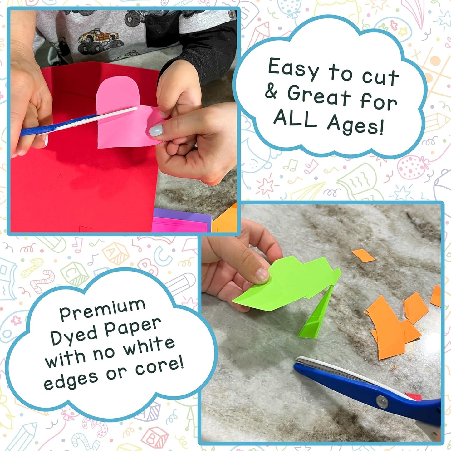 Hygloss Products Bright Colored Cardstock - 96 Sheets - 11x17 Card Stock Paper- 10-12 Bright Colors