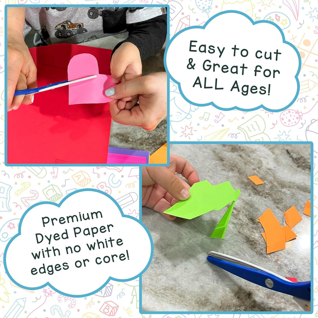Hygloss Products Bright Colored Cardstock - 144 Sheets - 8.5x11 Card Stock Paper- 10-12 Bright Colors