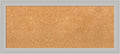 Amanti Art Natural Cork Board for Wall, 15x33 Vision Board with Silver Wood Frame, Medium Corkboard Office Decor for Home Organization, Modern Contemporary Corkboard Pinboard to display items for home