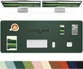 Desk mat Large, Leather Desk Pad Protector,Office Desk Mat,Mouse Pad, Non-Slip Desk Blotter, Laptop Desk Pad, Waterproof Desk Writing Pad for Office&Home (Dark Green, 55" x 24")