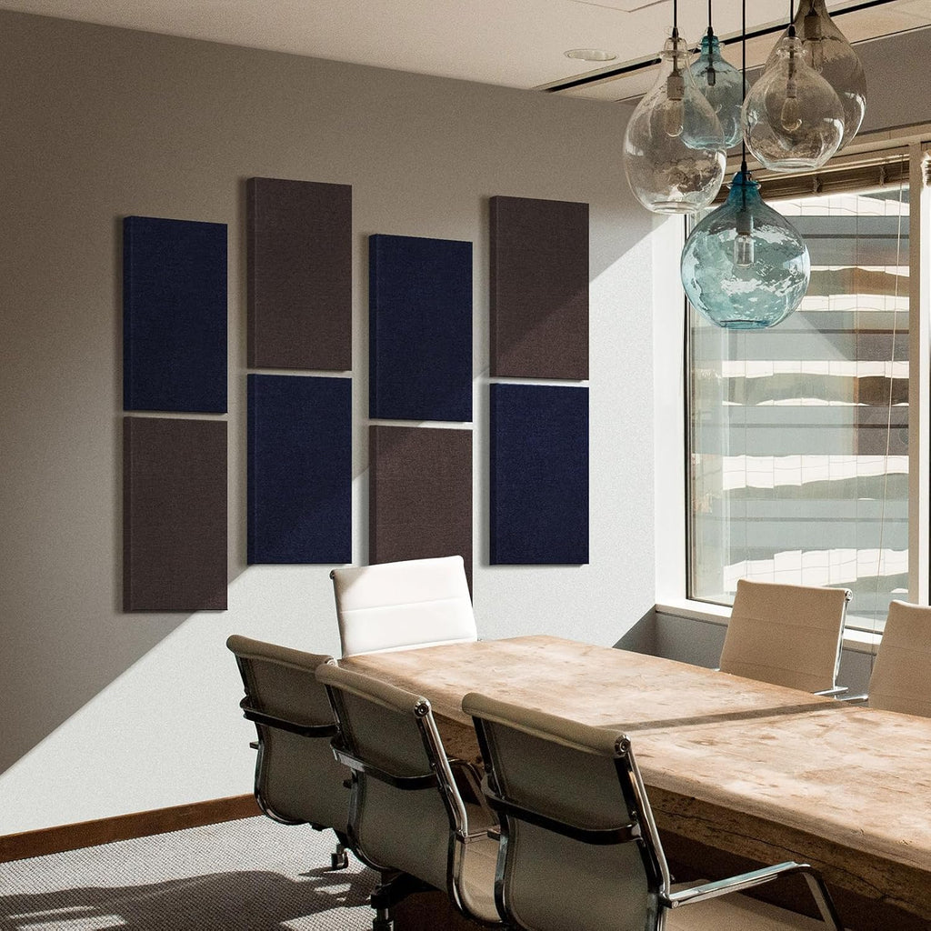 UMIACOUSTICS 2 PCS Acoustic Panels, Fiberglass Sound Absorbing Wall Panels, Self-adhesive Sound Proof Panels for Studios, Office, Home Theater.Coffe-Color