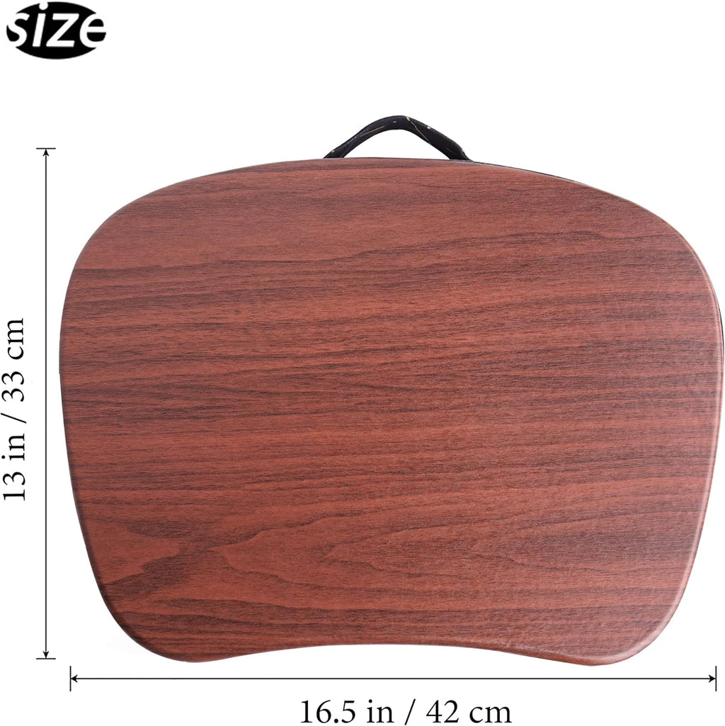 Lap Laptop Desk - Portable Lap Desk with Pillow Cushion, Fits up to 15.6 inch Laptop for Home Office Students Use as Computer Laptop Stand, Book Tablet(1-Dark Brown)
