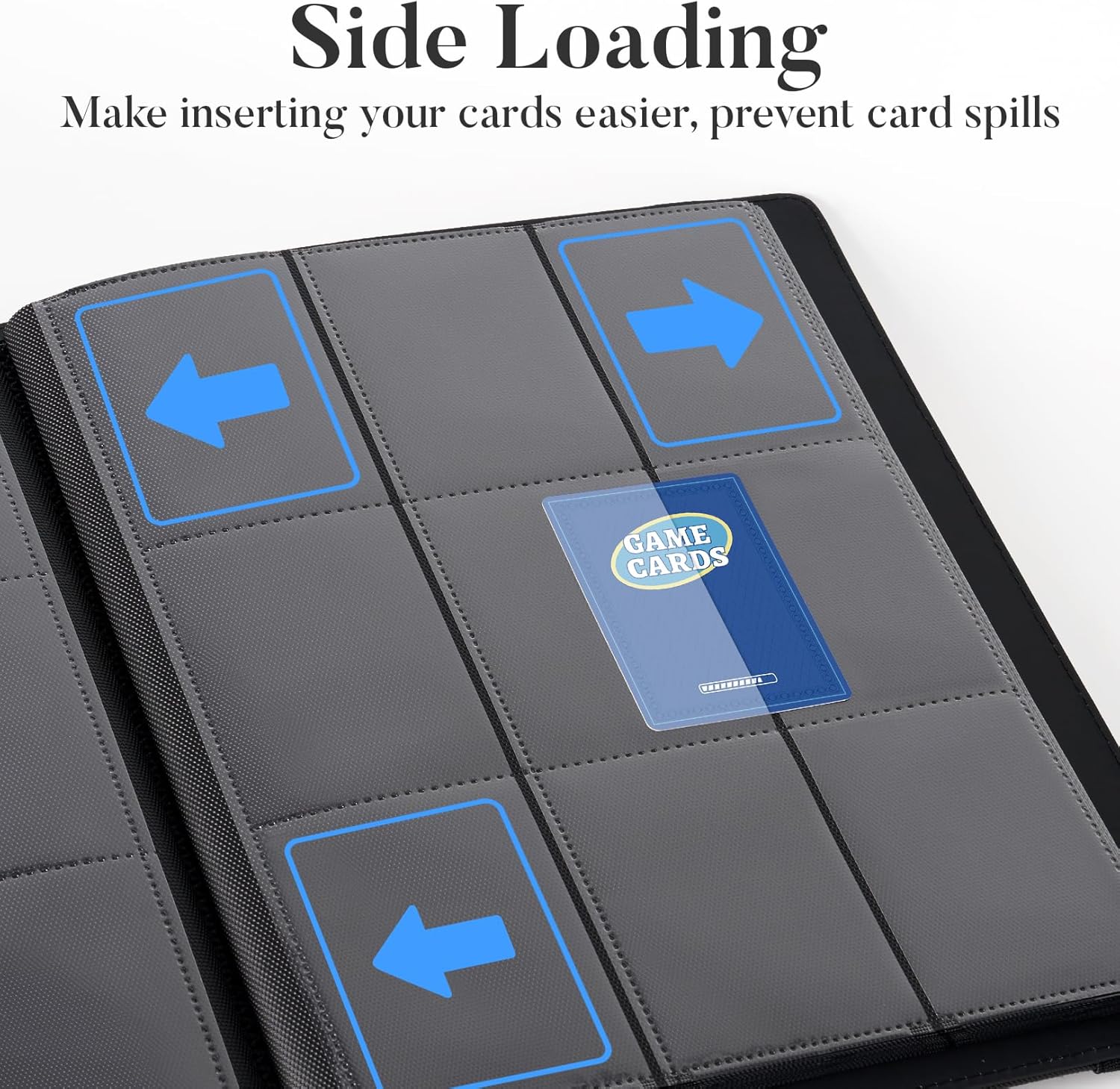 Trading Card Binder 9 Pocket, Fabmaker PU Cover Card Collection Binder for 360 Cards, Premium Card Book, Sturdy Card Holder Folders, Card Album for YuGiOh, MTG, TCG, Game Cards & Sports Cards, Orange