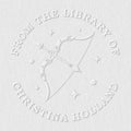 from The Library of Embossers & Stamps for Fantasy Book Readers | Custom Embosser | Custom Stamp | Ex Libris | Elevate Your Fantasy Collection of Stories and Novels (Design 1, Embosser)