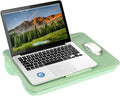 LAPGEAR Original Lap Desk – Large (17.9” x 13”) | Fits Up to 17.3” Laptops | Cushioned with Device Ledge, Pencil Tray & Handle | Portable & Lightweight | Sage Green – Style No. 45151