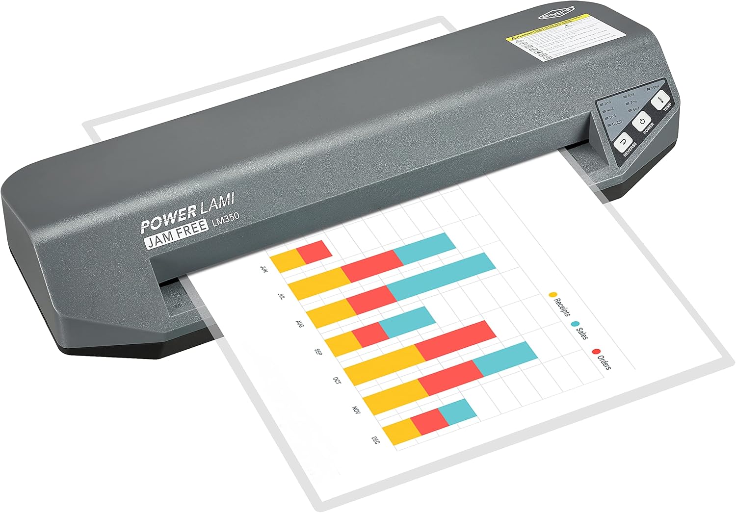SINCHI 13" Thermal Laminator – 3–10 Mil, 48s Warm-Up, 17s/Sheet, Heavy Duty, Never Jam, Supports 10 Mil Pouches with Cardstock & Dark Prints – Includes 10 Sheets, Ideal for Office & Professional Use