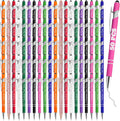 Personalized Pens Bulk 50 with Name Custom Engraving Ballpoint Pens with Stylus Tip Customized Smooth Writing Pens Personalized Gifts for Anniversary Birthday or Graduation(Assorted,Black Ink)