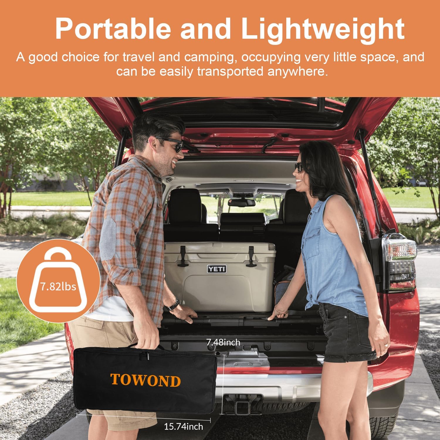 Projector Screen and Stand, Towond 100 inch Portable Movie Screen Indoor Outdoor 16:9 HD Front Rear Projection Screen with Carry Bag Wrinkle-Free and Foldable Polyester Fabric Design for Home Cinema
