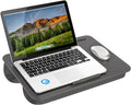 LAPGEAR Original Lap Desk – Large (17.9” x 13”) | Fits Up to 17.3” Laptops | Cushioned with Device Ledge, Pencil Tray & Handle | Portable & Lightweight | Charcoal – Style No. 45155