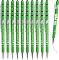 Personalized Pens Bulk 50 with Name Custom Engraving Ballpoint Pens with Stylus Tip Customized Smooth Writing Pens Personalized Gifts for Anniversary Birthday or Graduation(Light Green,Black Ink)