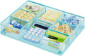 Marbrasse Desk Drawer Organizer, Metal Mesh Drawer Organizer Tray with 5 Adjustable Compartments,Desk Organizers and Accessories for Home,Office,Kitchen,Makeup,Vanity (Blue)