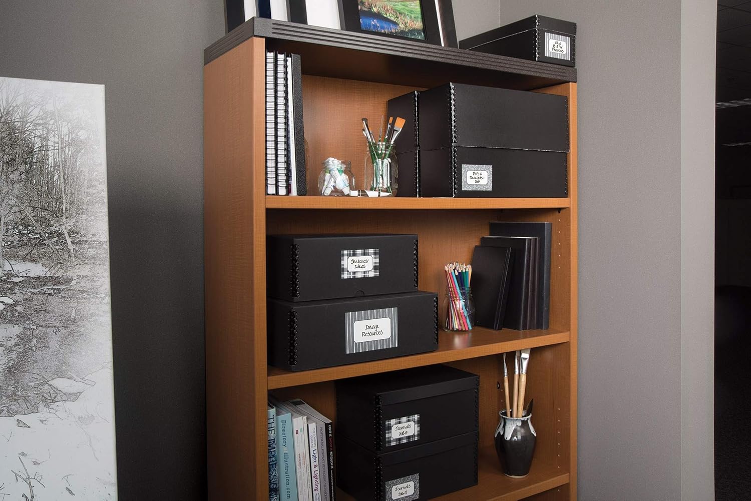 Gaylord Archival Black Flip-Top Document Storage Box - 5W x 12 1/4L x 10 1/4" H