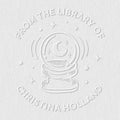 from The Library of Embossers & Stamps for Fantasy Book Readers | Custom Embosser | Custom Stamp | Ex Libris | Elevate Your Fantasy Collection of Stories and Novels (Design 3, Embosser)