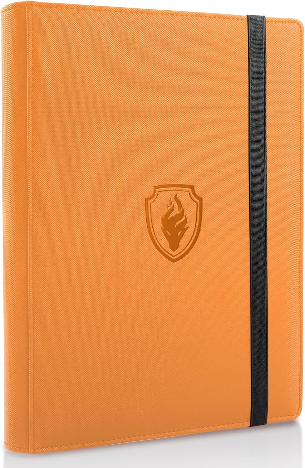 Trading Card Binder 9 Pocket, Fabmaker PU Cover Card Collection Binder for 360 Cards, Premium Card Book, Sturdy Card Holder Folders, Card Album for YuGiOh, MTG, TCG, Game Cards & Sports Cards, Orange