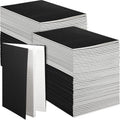 100 Pcs Kraft Notebook Journals 5.5 Inch x 8.3 Inch A5 Softcover Notebooks Bulk for Writing Sketch Office Notepad with 60 Pages 30 Sheets (Multicolor,Lined)(Black,Lined)