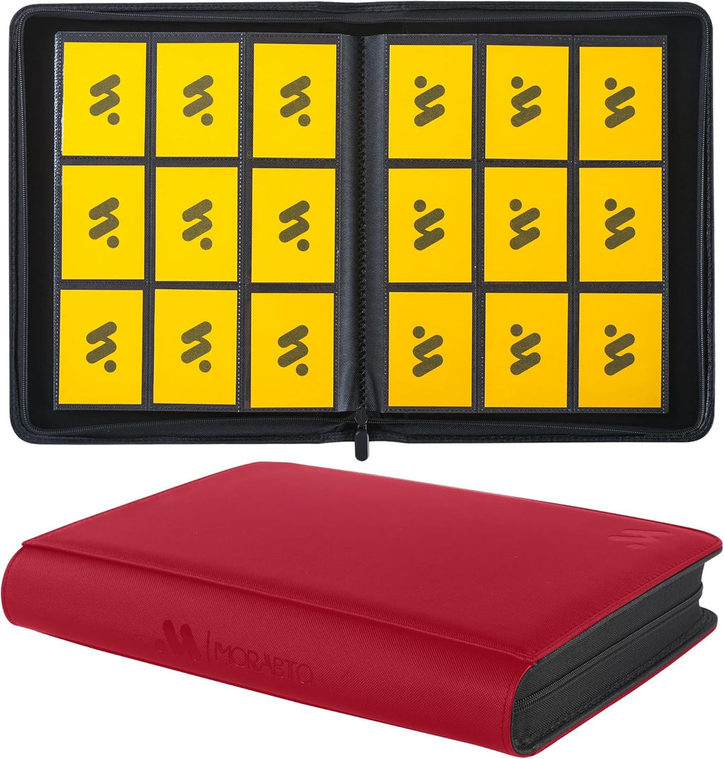 Card Binder 9 Pockets,Trading Card Binder Holds up to 864 Cards with 48 Sleeves,Zipper Card Holder Album Compatible with TCG Card/Game Cards/Sports Card