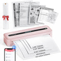 COLORWING Portable Printers Wireless for Travel, 300DPI Mini Compact Inkless Printer, Thermal Bluetooth Printer Compatible with Android and iOS Smartphone & Tablet & Laptop - Pink