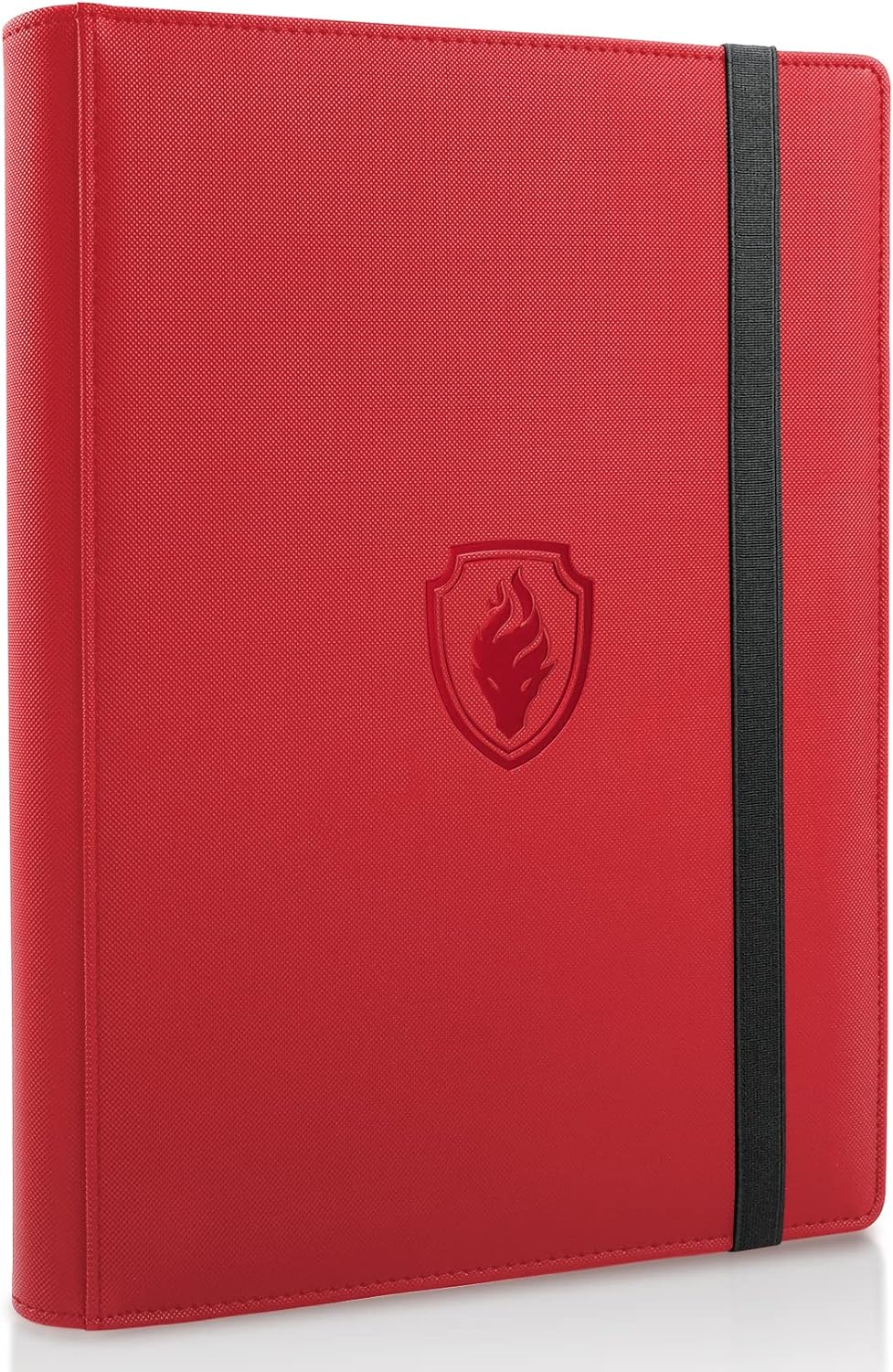 Trading Card Binder 9 Pocket, Fabmaker PU Cover Card Collection Binder for 360 Cards, Premium Card Book, Sturdy Card Holder Folders, Card Album for YuGiOh, MTG, TCG, Game Cards & Sports Cards, Red
