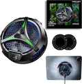 iPad Cooler,Magnetic Tablet Cooler for ipad/Surface pro/Samsung Tab,iPad Cooing Fan with Temperature Display for Mobile Gaming,Tiktok Live Streaming (Green Mech+3 pcs Magnetic Suction Sheet)