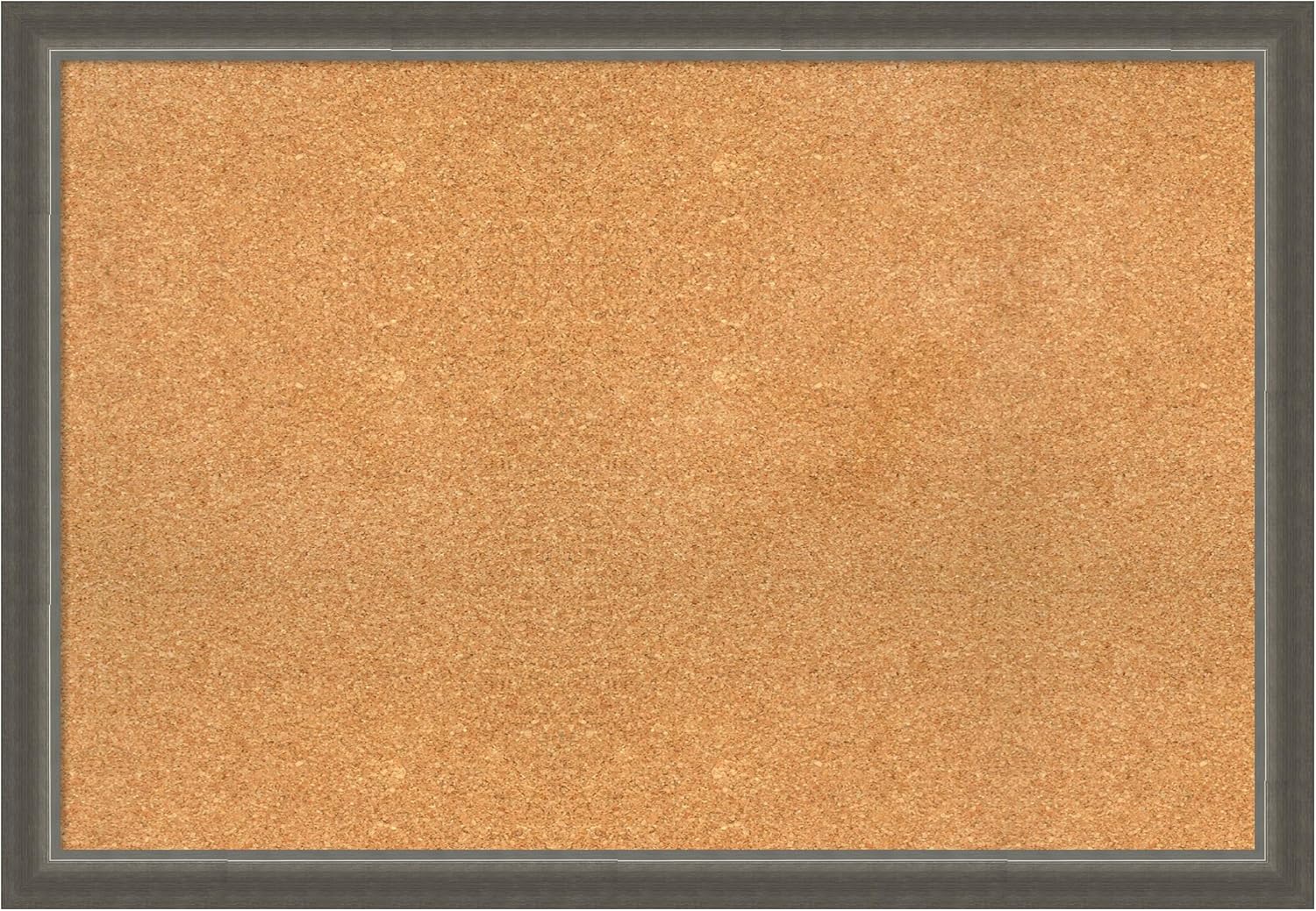 Amanti Art Natural Cork Board for Wall, 27x39 Vision Board with Silver Wood Frame, Large Corkboard Office Decor for Home Organization, Casual Corkboard Pinboard to Display Items for Home Organization