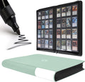 Premium Card Binder 16 Pocket - Fits 1600 Cards，4X4 Ringless Card Album with Sleeves for Trading Cards & Sports Cards（Model C，Asakusa Green）
