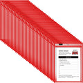 Nezyo Dry Erase Pockets Plastic Job Ticket Holders Shop Holder Order Pockets Clear Sleeves Tickets Folders Plastic Sleeves Paper Teacher Supplies for Classroom(12 x 9.5 in,Red,50 Pcs)