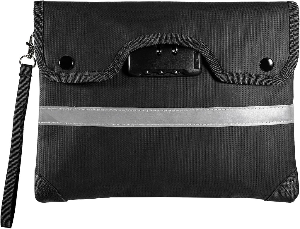 HOMELYLIFE Fireproof Docuement Bag, A5(11.4*8.5'') 6200°F Fire & Waterproof,Extra Thick Fireproof Cotton Lined for Home/Office,Secure Storage for Valuables,Cash,Contracts,Jewelry & Important Documents