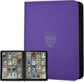 Trading Card Binder 16 Pocket, GERMUN PU Cover Card Binder for 1000+ Cards, Premium Trading Card Holder Folders, Double Sided Pocket Card Album for MTG, TCG (Purple)