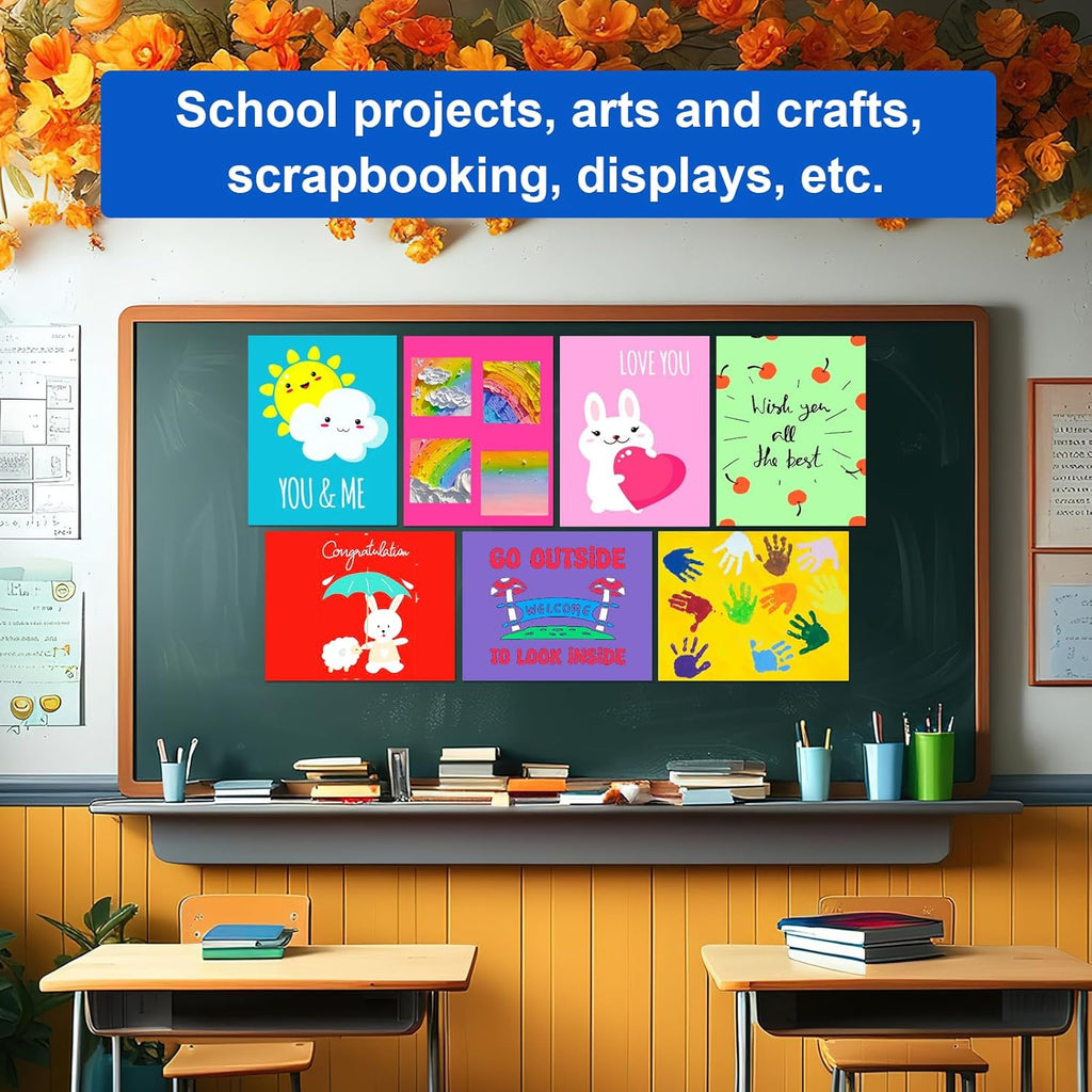 10 Pcs 11" x 14" Colored Poster Board Paper ROOKEA Colorful Poster Board Bulk 230 Gsm Thick Blank Smart Vision Boards for School Arts Craft Projects Drawing Scrapbooking Graphic
