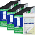 Lincia 34 Pads Sales Order Books 2 Part Carbonless (White/Canary Yellow) Receipt with Carbon Copies Cover Receipt Form Invoice 50 Sets Per Book (4.18 x 7.2 Inch/ 10.6 x 18.3 Cm)
