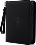 Premium 4 Pocket Zip Card Binder, Trading Card Binder for 320 Cards, Portable PU Card Collection Binder, Collector Card Album Folder for MTG, TCG, Sports Cards, Game Cards (Black)