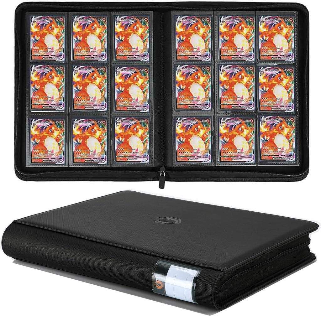 Trading Card Binder - Zipper Binder, Album Hold Up to 540 Game Cards for TCG, MTG, YGO & More