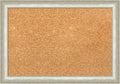 Amanti Art Natural Cork Board for Wall, 14x20 Vision Board with Silver Wood Frame, Small Corkboard Office Decor for Home Organization, Modern Corkboard Pinboard to Display Items for Home Organization