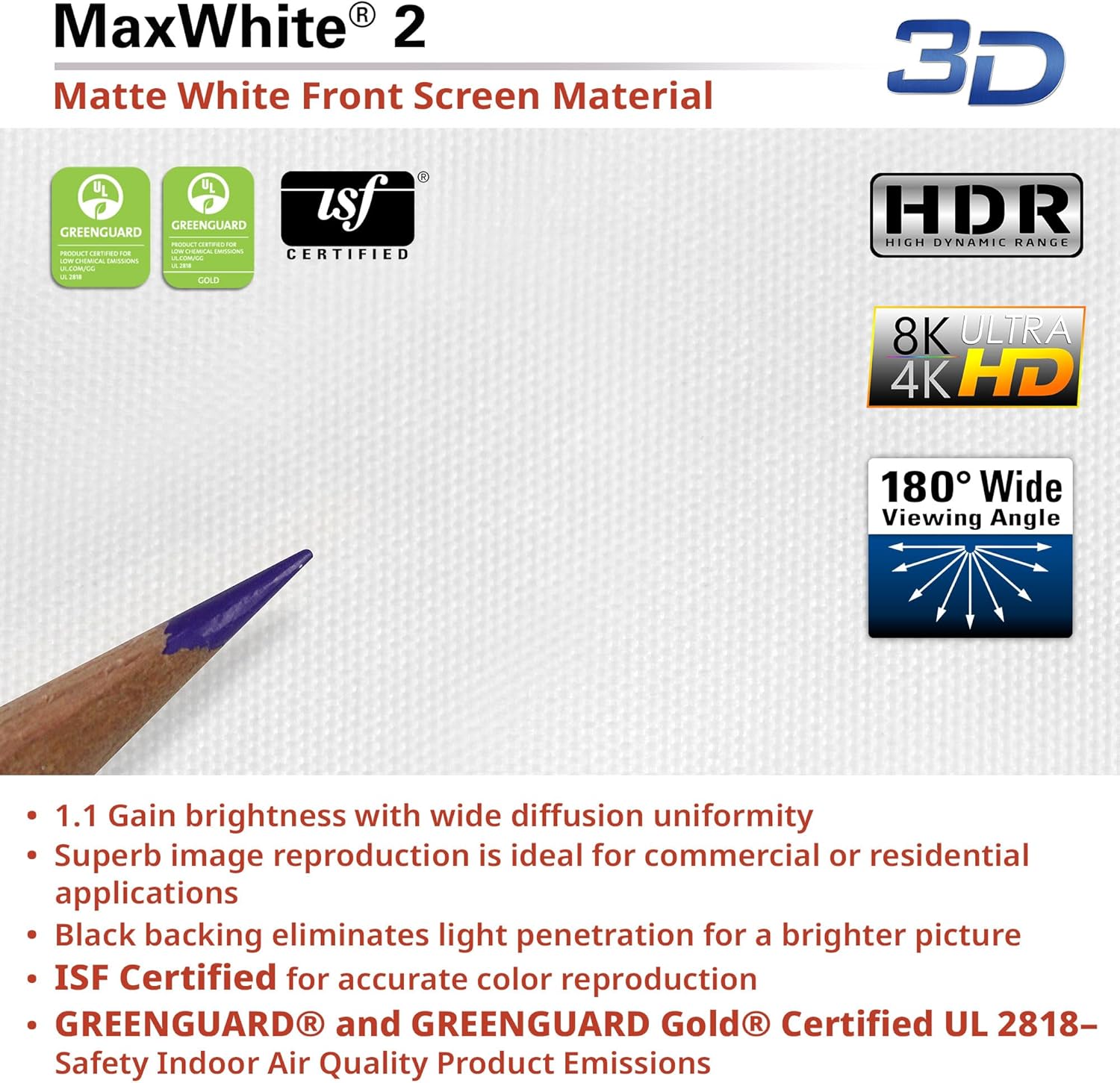 Elite Screens Manual B, 80-INCH Manual Pull Down Projector Screen 4K/8K Home Theater Movie Gaming Projection Screen, M80H