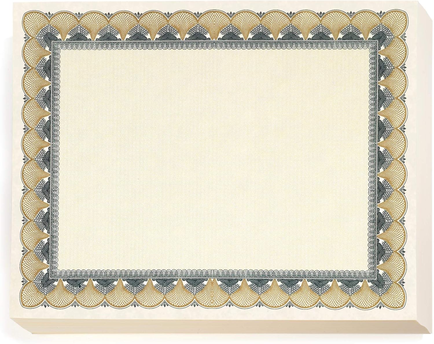 PaperDirect Bronze & Black Standard White Parchment Certificates, 100 Sheets, 8.5 x 11, 28 lb Parchment Paper, Laser & Inkjet Printer Compatible, Perfect for Awards, Employee Recognition