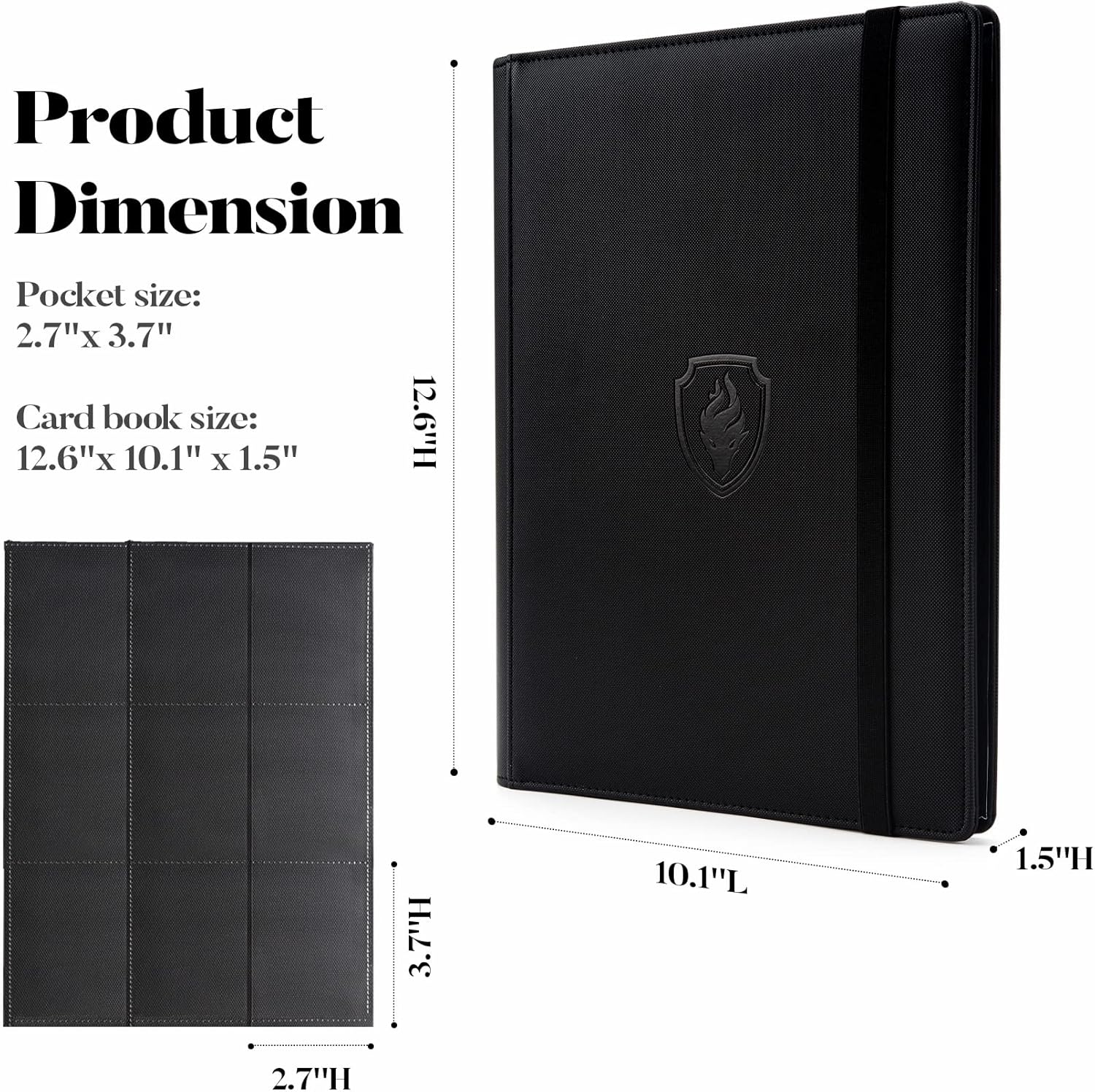 Trading Card Binder 9 Pocket, Fabmaker PU Cover Card Collection Binder for 360 Cards, Premium Card Book, Sturdy Card Holder Folders, Card Album for YuGiOh, MTG, TCG, Game Cards & Sports Cards, Orange