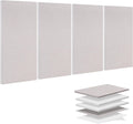 BUBOS 4 PCS Acoustic Panels,23.6''x11.8'' Fabric Soundproof Wall Panels,Self-adhesive Sound Absorbing Panels for Studios, Office, Home Theater,Fabric-Clad Linen