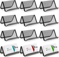 Suwimut 12 Pack Business Card Holder for Desk, Metal Mesh Business Card Stand Desktop Display Rack, Black Business Card Organizer Holds up to 50 Name Cards for Office