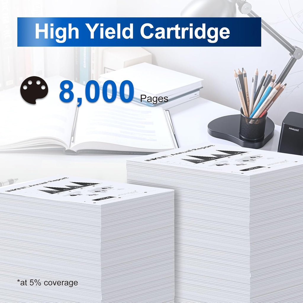 INKNI Compatible TN850 Toner Cartridge Replacement for Brother TN850 TN820 High Yield Compatible for Brother DCP-L5600DN HL L5000D HL L5200DW HL L6200DW MFC L5850DW MFC L6700DW Printer (Black, 2-Pack)